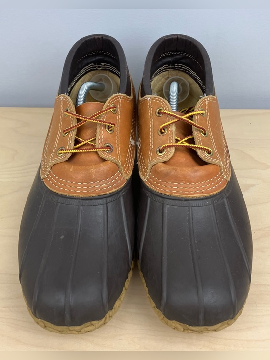 L.L. Bean Men’s Size 12.0 M Duck Boots Gumshoe Rubber Moc Brown Leather Shoes main image 7